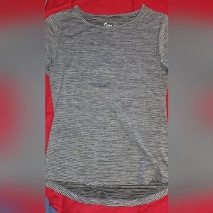 Zyia Active Striped Gray  Tee